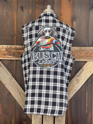 Busch Light PHEASANT HUNT Sleeveless Flannel